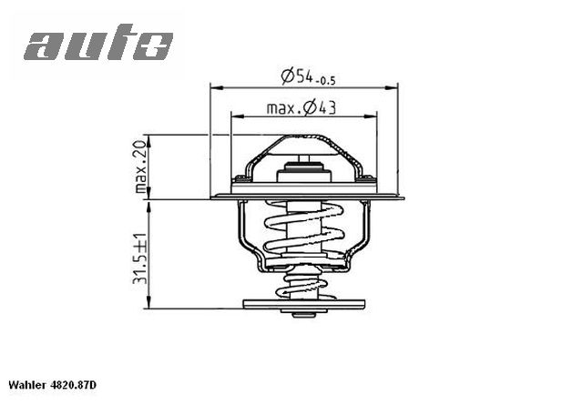 4820.87D BORGWARNER (WAHLER) TERMOSTAT OCTAVIA II 1.9/2.0TDI/WAHLER