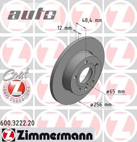 600.3222.20 ZIMMERMANN TARCZA HAMULCOWA