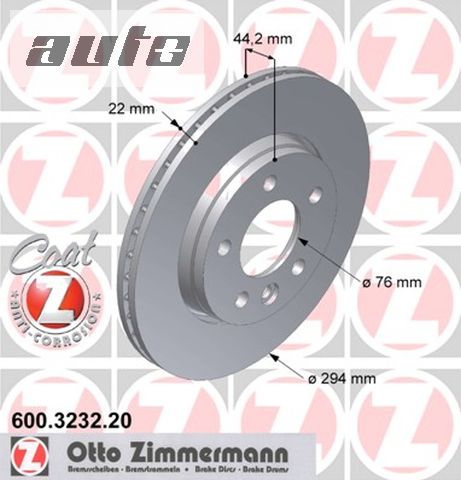 600.3232.20 ZIMMERMANN TARCZA HAMULCOWA