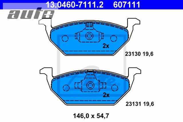 13.0460-7111.2 ATE KLOCKI HAMULCOWE bez czujników