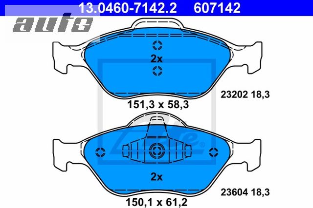 13.0460-7142.2 ATE KLOCKI HAMULC. FORD FIESTA  00- (+ABS)
