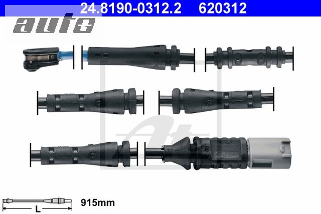 24.8190-0312.2 ATE CZUJNIK KLOCK. HAMULC. BMW 5 F10  10- TYŁ