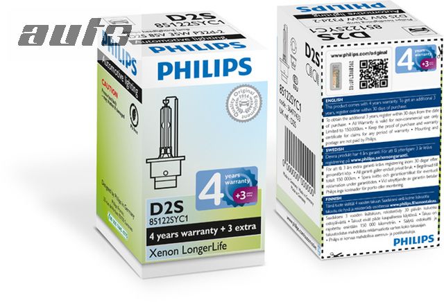 85122SYC1 PHILIPS ŻARÓWKA XENON D2S PHILIPS LONGER LIFE  4300K  GWARANCJA 4+3 LATA EKSTRA