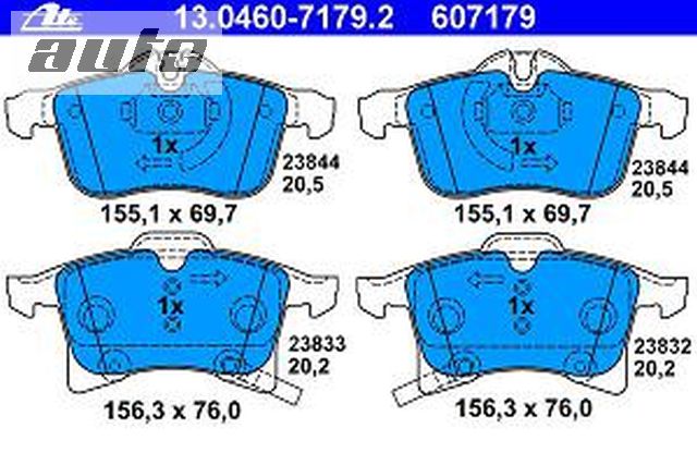 13.0460-7179.2 ATE KLOCKI HAMULCOWE Opel Meriva 03- - autoPlus