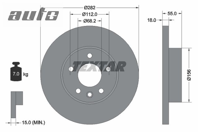 92083700 TEXTAR TARCZA HAMULCOWA