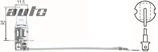 8GH002090131 HELLA ZAROWKA H3 12V