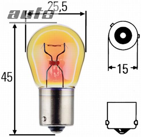 8GA006841-121 HELLA ZAROWKA 12V 21W AMBER