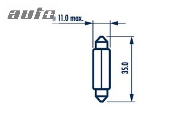17316 NARVA ZAROWKA RURKOWA 12V/10W