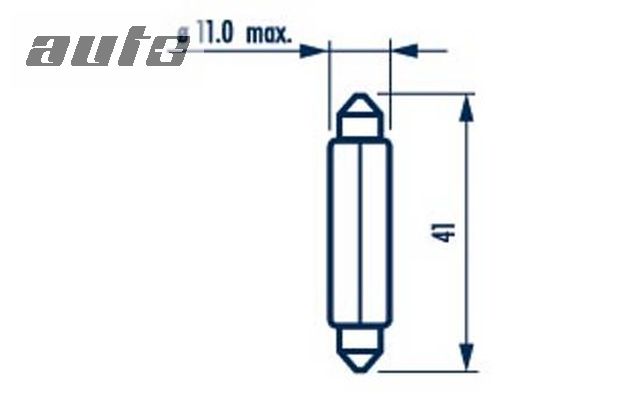 17314 NARVA ZAROWKA RURKOWA 12V/10W