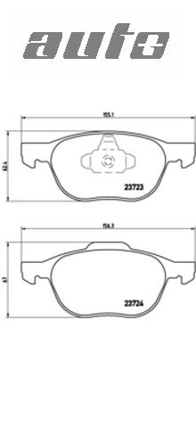 P24061 BREMBO KLOCKI HAMULCOWE FOCUS II PRZÓD
