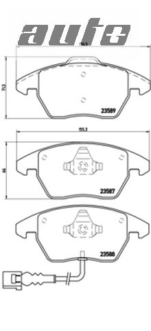 P 85 075 BREMBO Klocki hamulcowe kpl. przód AUDI A1, A3, TT; SEAT ALTEA, IBIZA; SKODA OCTAVIA, R