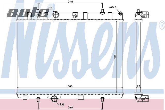 636007 NISSENS CHŁODNICA WODY