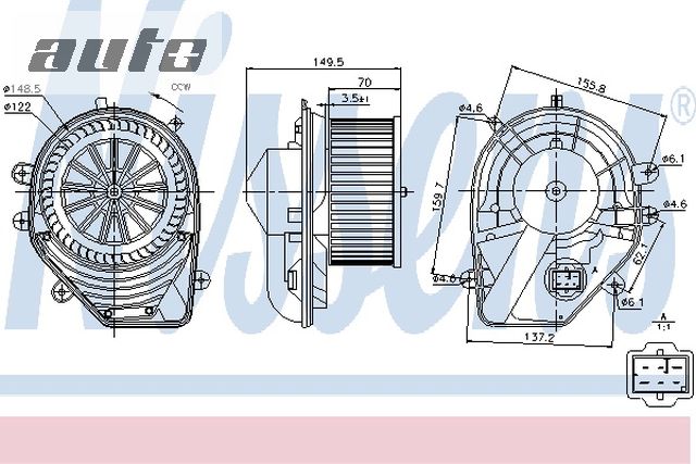 87060 NISSENS SILNIK DMUCHAWY